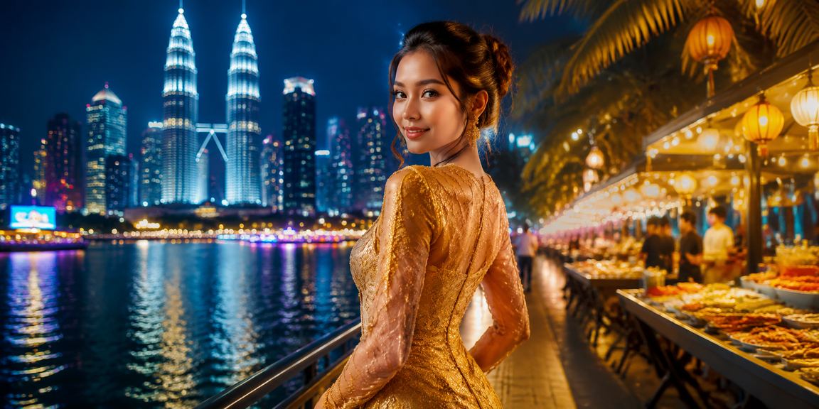 Pemain menikmati rebat bonus di Kuala Lumpur dengan pakaian kebaya tradisional